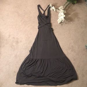 Gray maxi free people dress